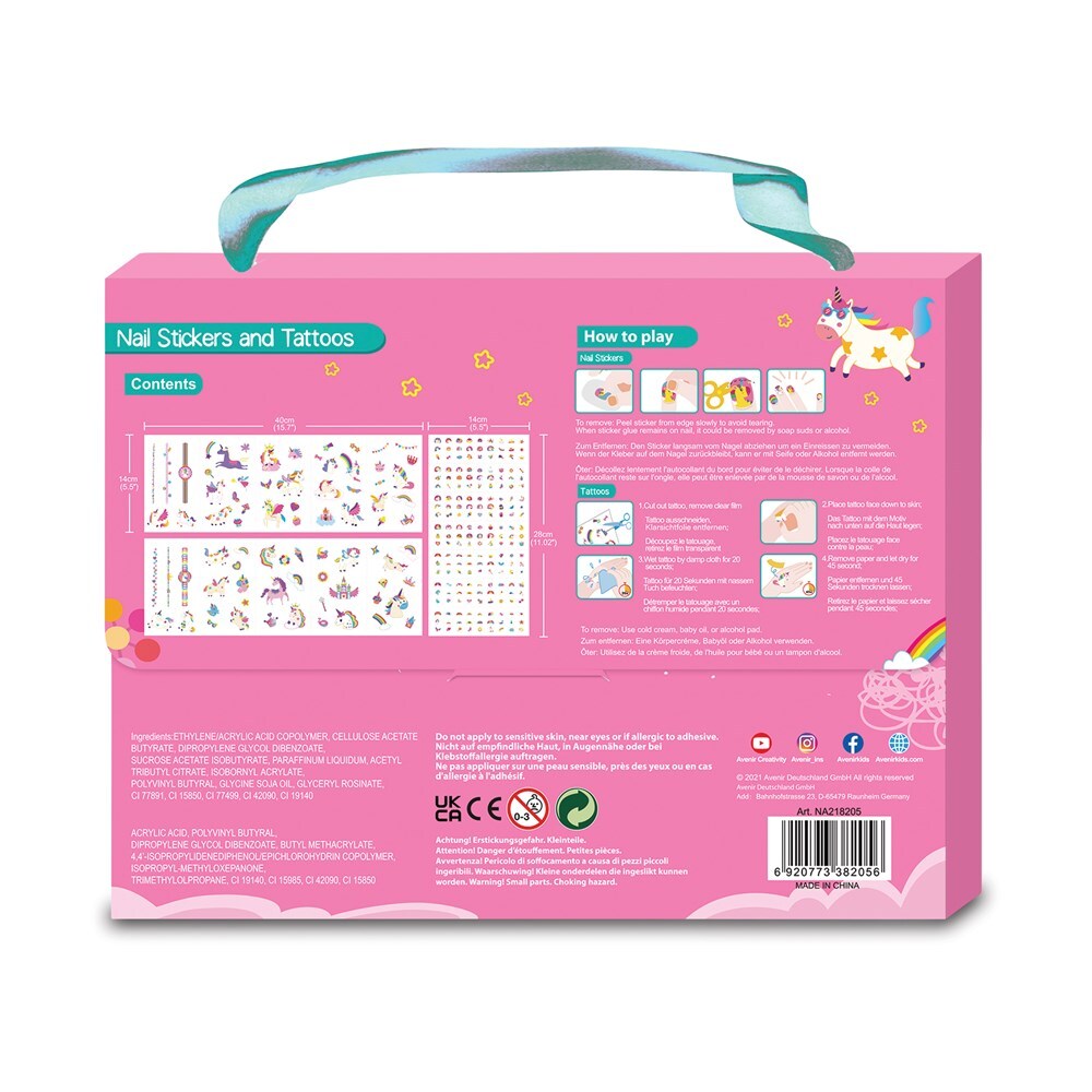 Avenir Nail Stickers & Tattoos Unicorns Decorate Style Kids/Children Art 3y+ — image 2