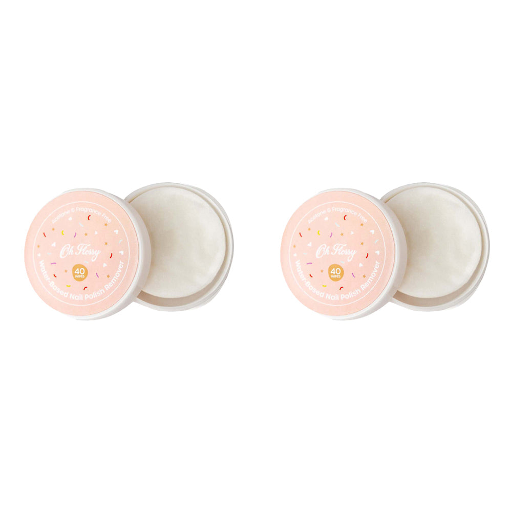 OH Flossy 40pc Oh Flossy Water-Based Nail Polish Remover Wipes (2 Pack)