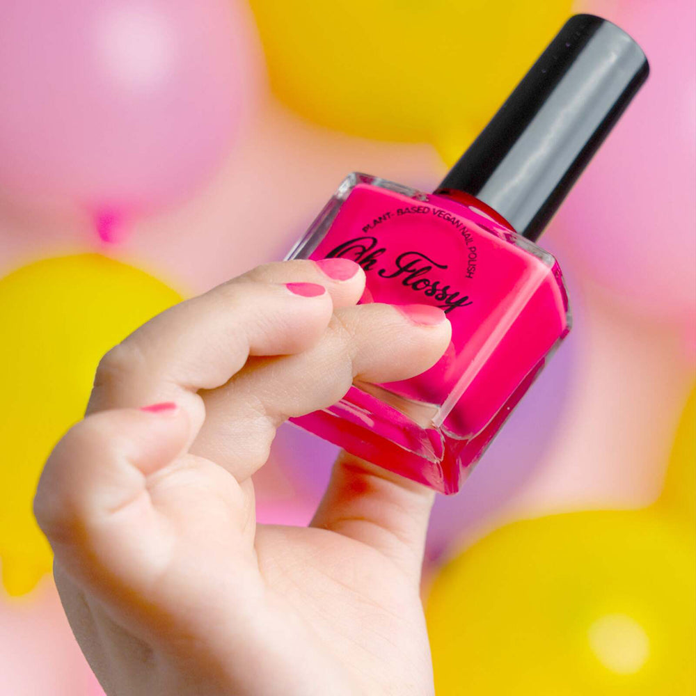 OH Flossy Creative 11ml Nail Polish Kids/Children Manicure Water-Based Hot Pink — image 3