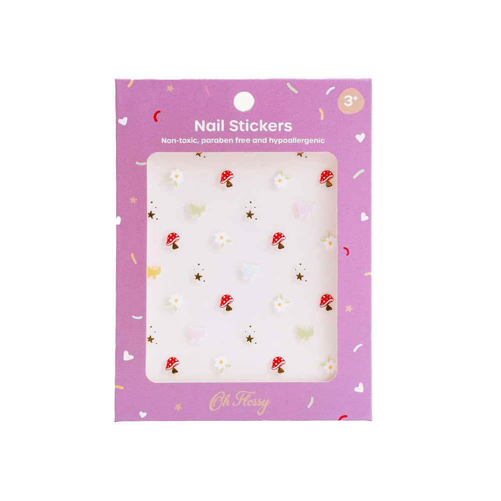 OH Flossy Non-Toxic Kids Nail Stickers Art Manicure Design Magic Garden 3y+