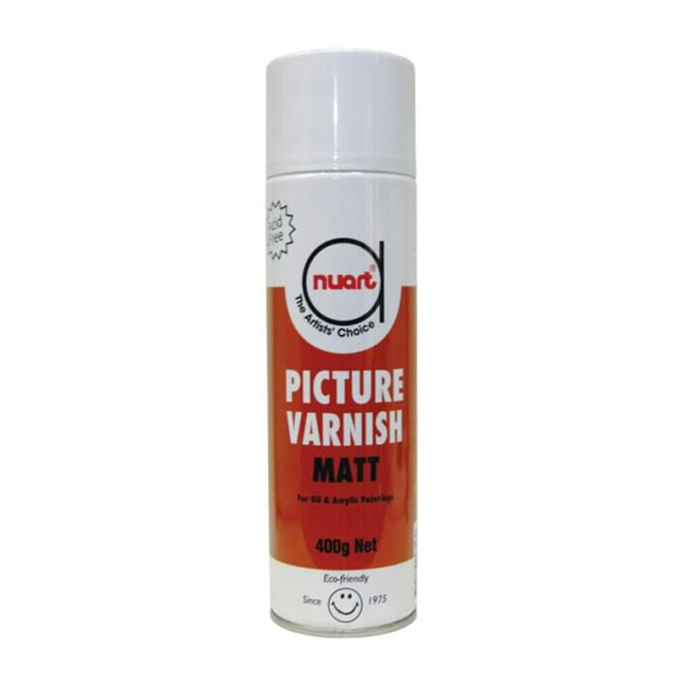 Nuart Oil/Acrylic Painting Matte Picture Protective Varnish Spray Can 400g (2 Pack) — image 2