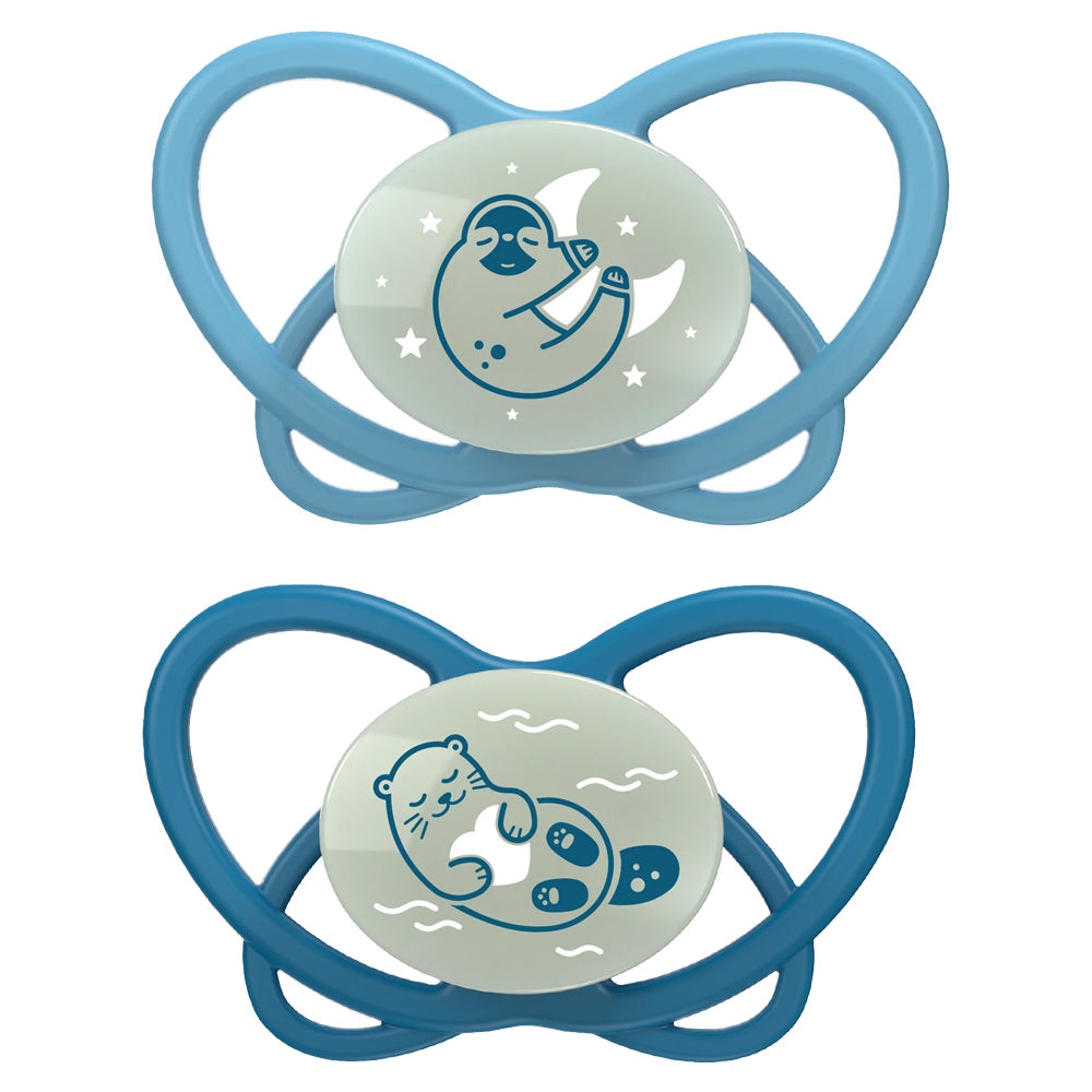 Nip My Butterfly Size 2 Night Soother Orthodontic Pacifier Baby 5-18m Blue (2 Pieces)