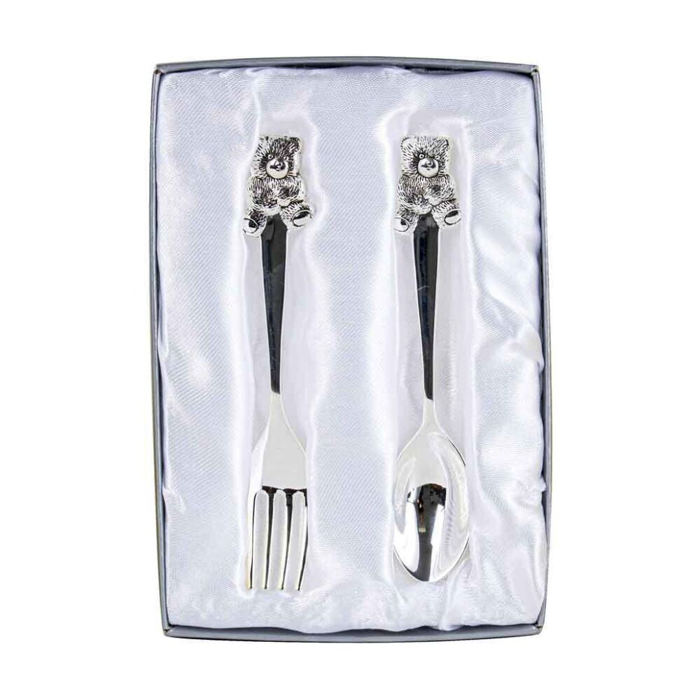 LMD Silver Plate Spoon And Fork Cutlery Novelty Home Dining Table Decor Set