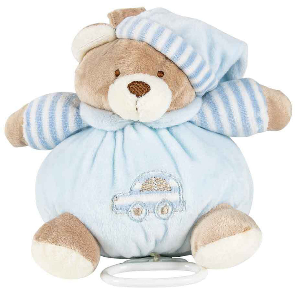 LMD Musical Bear Blue - Pull Tail 15cm Cuddly Ultra Soft Toy For Babies