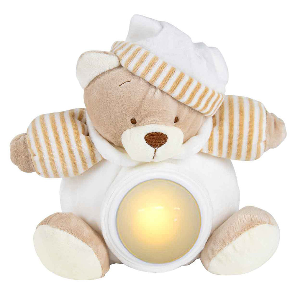 LMD Beige Musical Bear With Light 20cm Plush Cuddly Ultra Soft Toy For Babies
