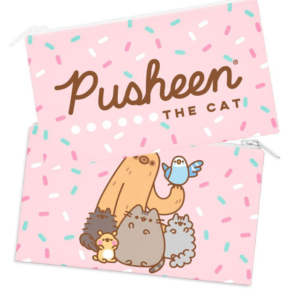 Pusheen And Friends Character Themed Flat Pencil/Stationery Case Pink