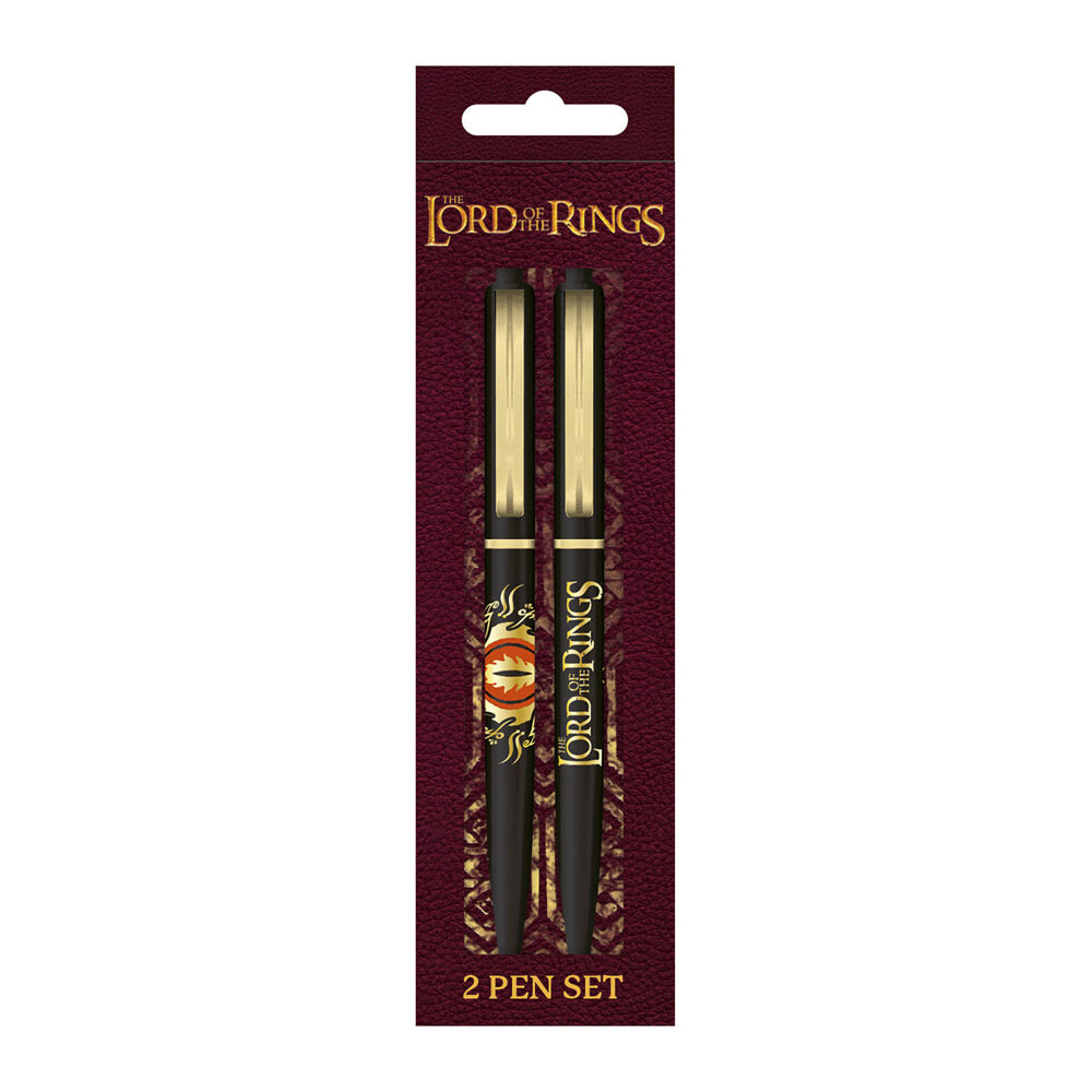Lord of the Rings Eye of Sauron Pen Set Writing Drawing Stationery Black (2 Pieces)