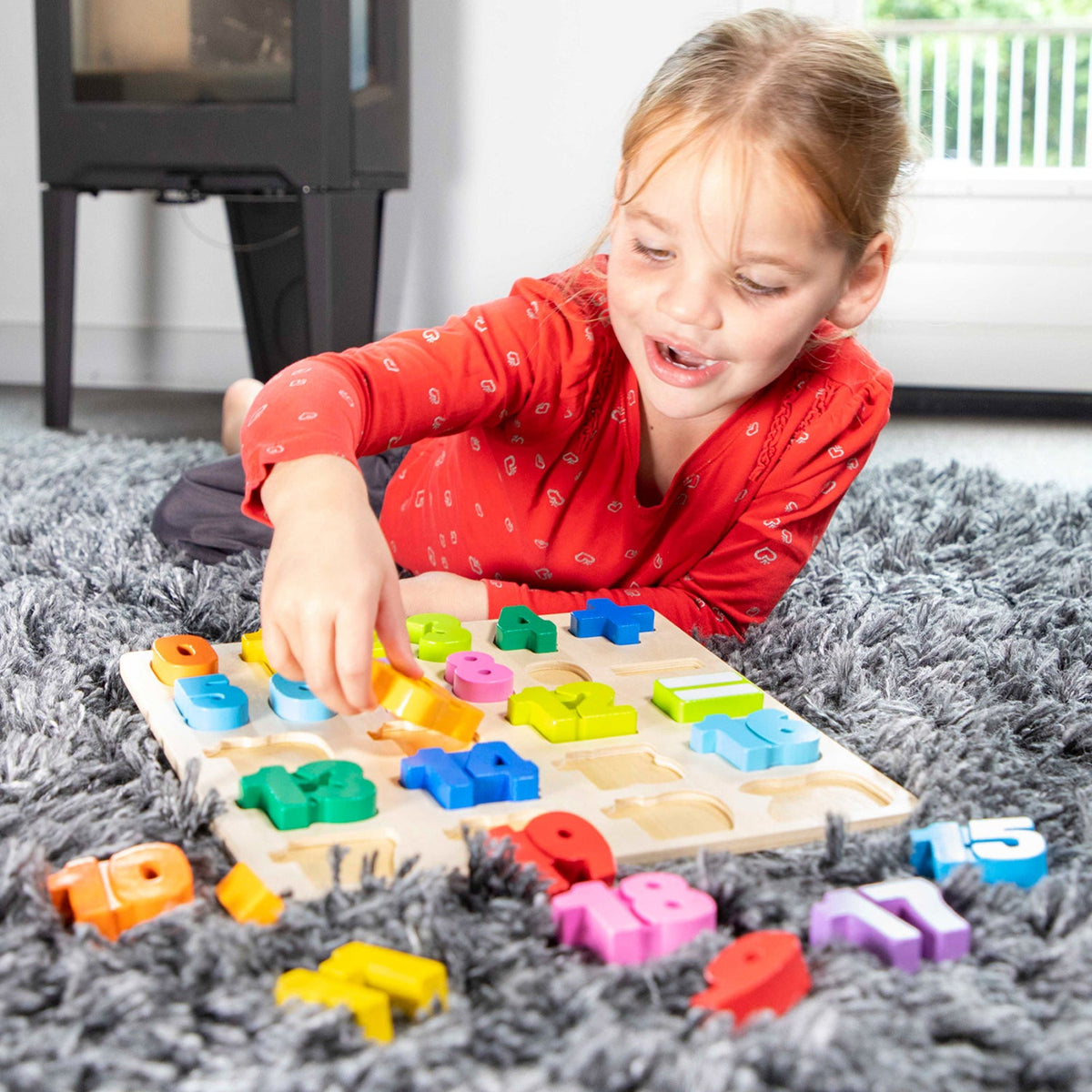 New Classic Toys Number/Count Wooden Puzzle Kids Fun Educational Toy 2+ (24 Pieces) — image 3