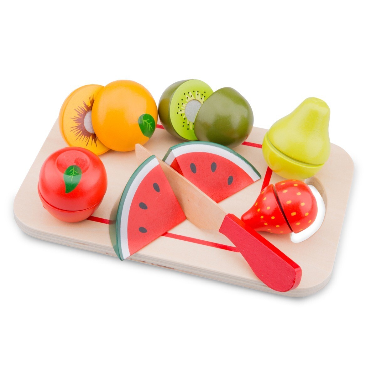 New Classic Toys Wooden Cutting Meal Fruit Kids/Children Pretend Toy 24m+ (8 Pieces) — image 2