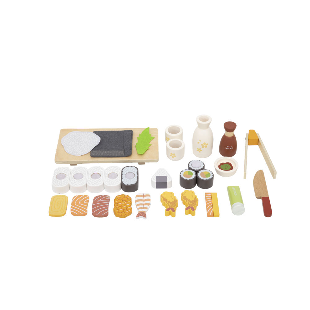 New Classic Toys 3y+ Kids Pretend Play Kitchen Sushi Food Wooden Toy 22cm — image 3