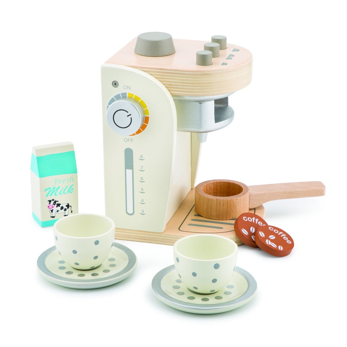 New Classic Toys 19cm Wooden Coffee Machine Kids/Children Pretend Play WHT 36m+ — image 2