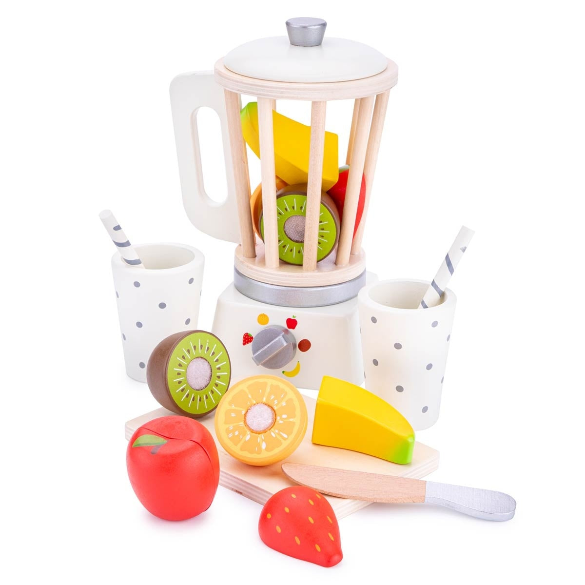 New Classic Toys Wooden Smoothie Blender Kids/Children Pretend Play Toy 36m+