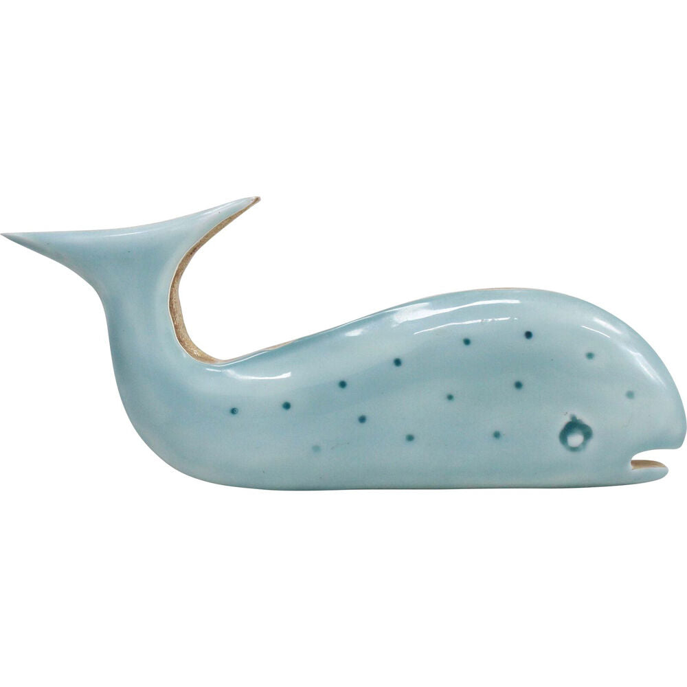 LVD Medium Wooden Home Decorative Speckled Whale 26x11.5cm Soft Blue (2 Pack) — image 2