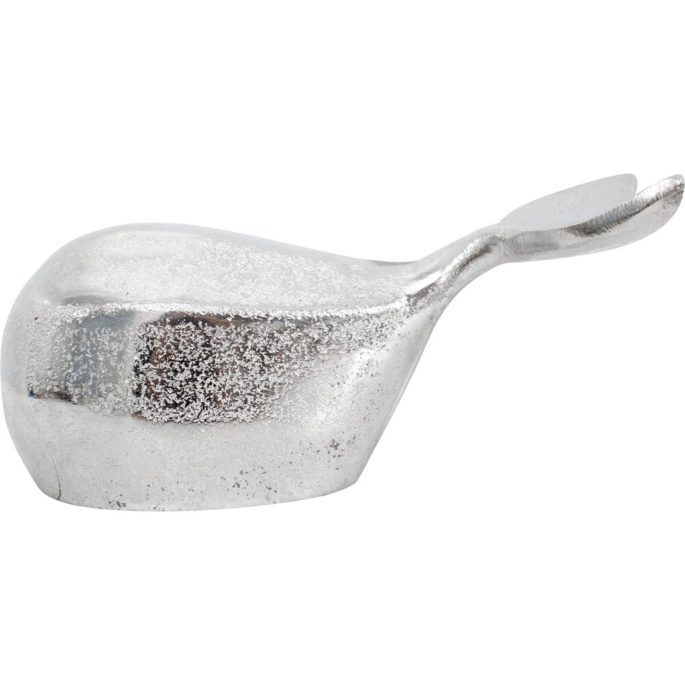 LVD Medium Metal Nautical Moby Whale Home Decoration 16x5.5cm Silver (2 Pack) — image 2