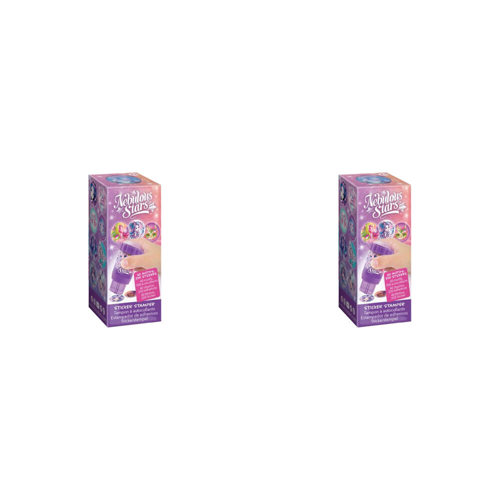 Nebulous Stars Sticker Stamper Stamping Toy Kids Art & Craft Kit 23x30cm 7y+ (2 Pack)