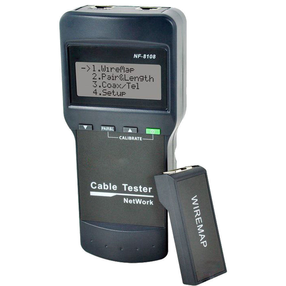 Doss LAN RJ45 Cable Tester Doss NF8108 Length Faults Locatir Remote Identifier LCD