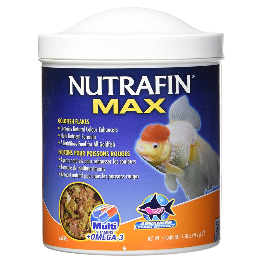 Nutrafin Max Goldfish/Koi Aquarium Mulit Nutrient Formula Fish Food Flakes 215g — image 2