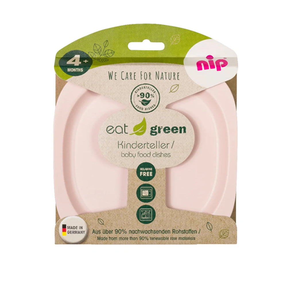 Nip Baby Eat Green Kinderteller Plate Pink 4m+ (2 Pieces)