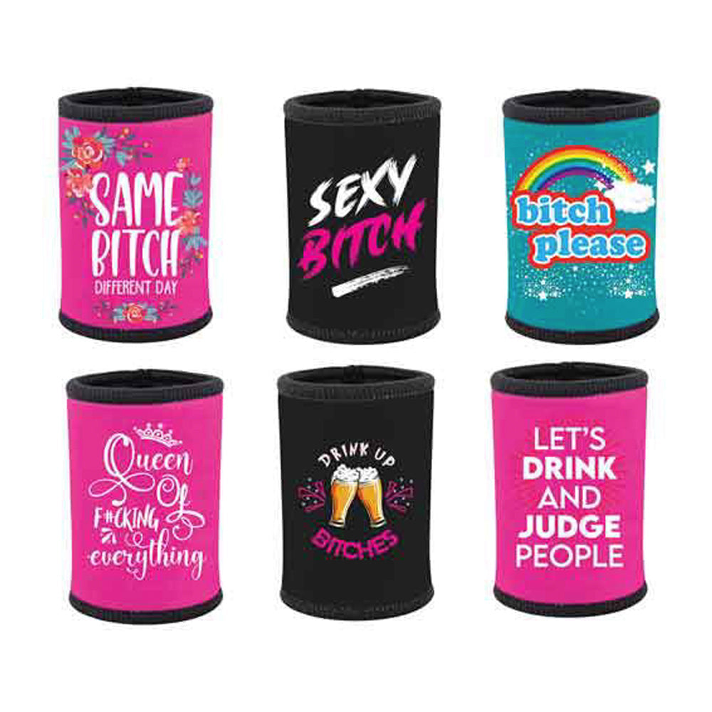 LMD Monkey Biz B*tch Stubby Holders Can Cooler Funny Gag Joke Mixed Assorted Gift
