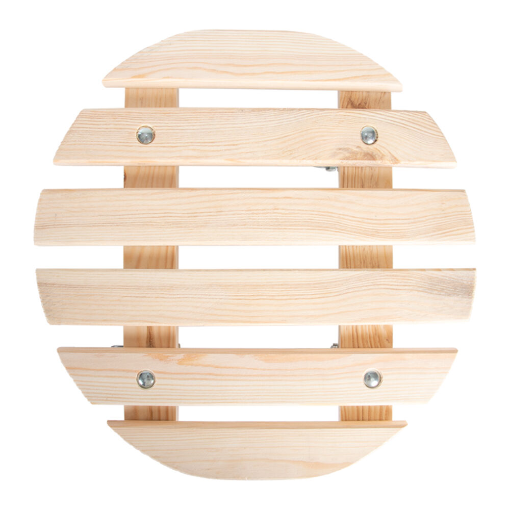 Esschert Design 38.5cm Garden Decor Round Wooden Heavy Duty Plant Trolley — image 2