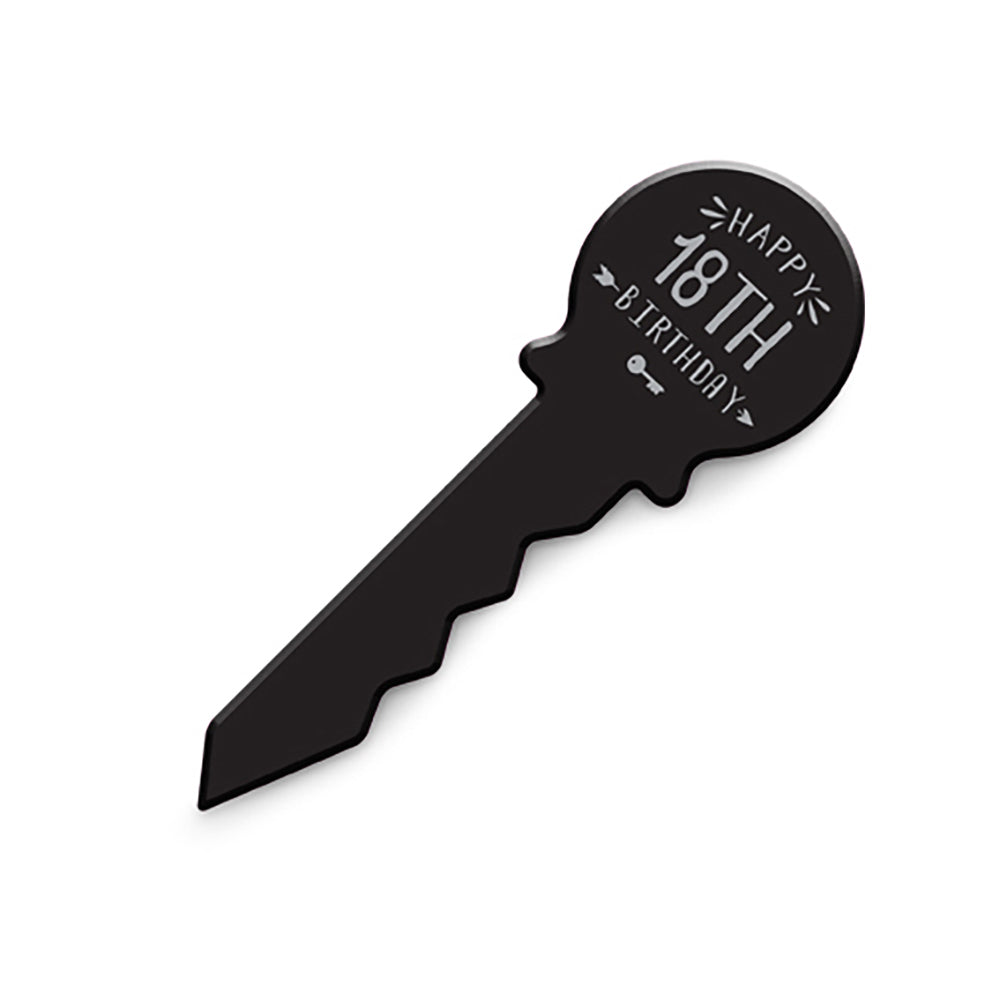 LMD 18th Birthday Key Black Novelty Celebration Signing Gift Set