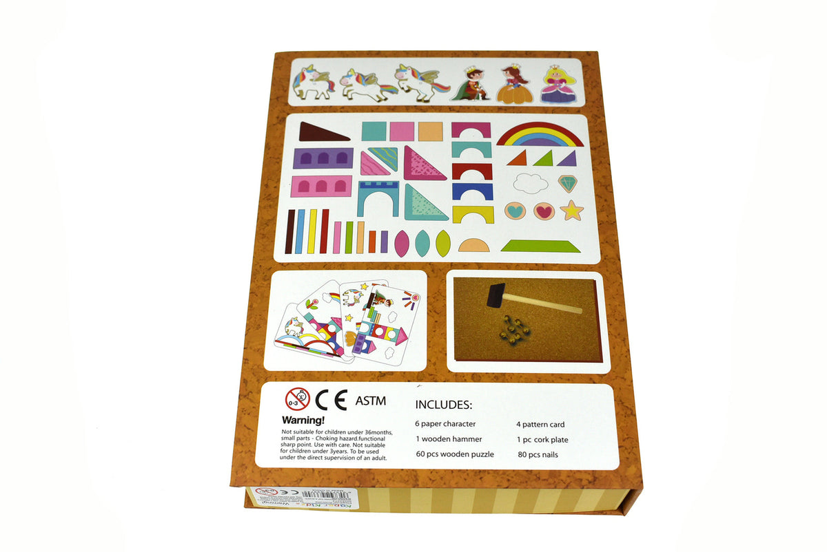 Kaper Kidz Wooden Unicorn Tap a Shape In Bookcase Children Activity Set 26cm 3+ — image 3