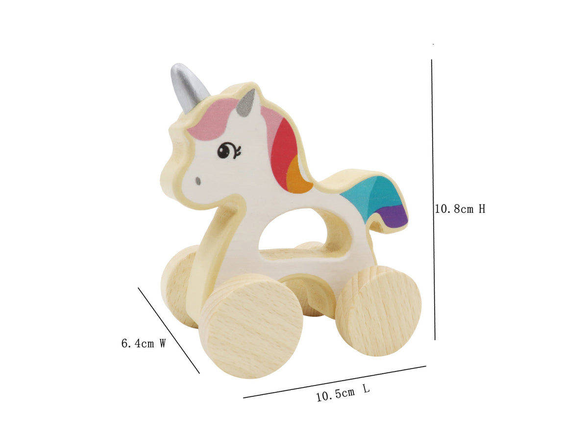 Kaper Kidz 9x11cm Calm & Breezy Wooden Kids/Toddler Unicorn Car Play Toy 12m+ — image 3