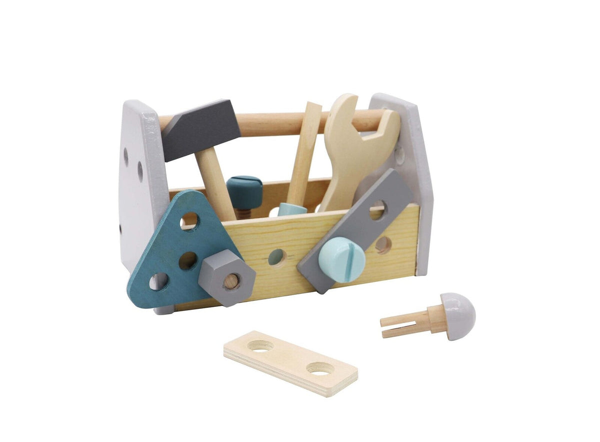 Kaper Kidz Toddler Calm & Breezy Wooden Hammer/Bolts Toolbox 20.5x13cm Toy 18m+ — image 4