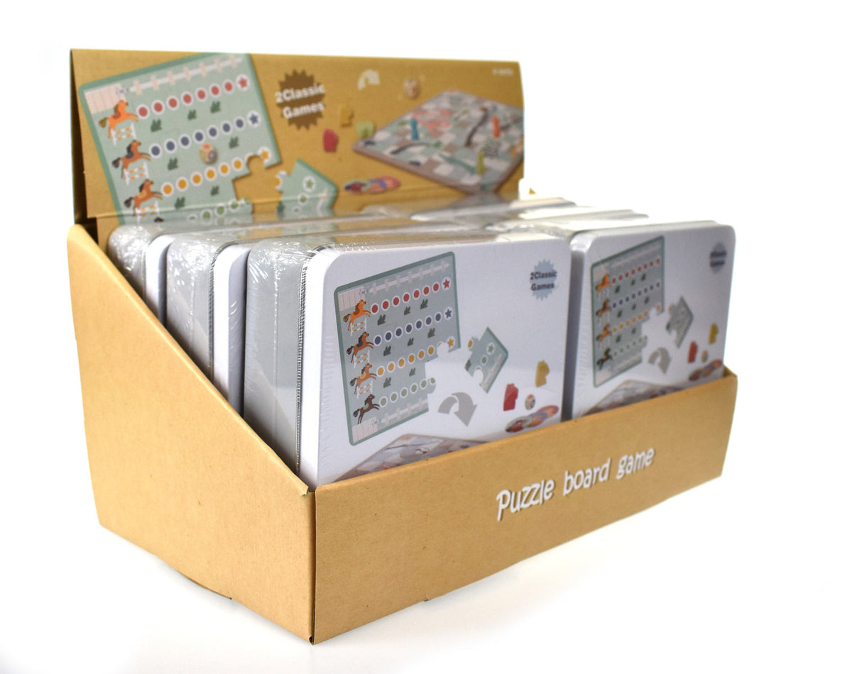 Kaper Kidz 2-in-1 Board Game In Tin Box Snake & Ladder Horse Racing Kids 3+ (26 Pieces) — image 4