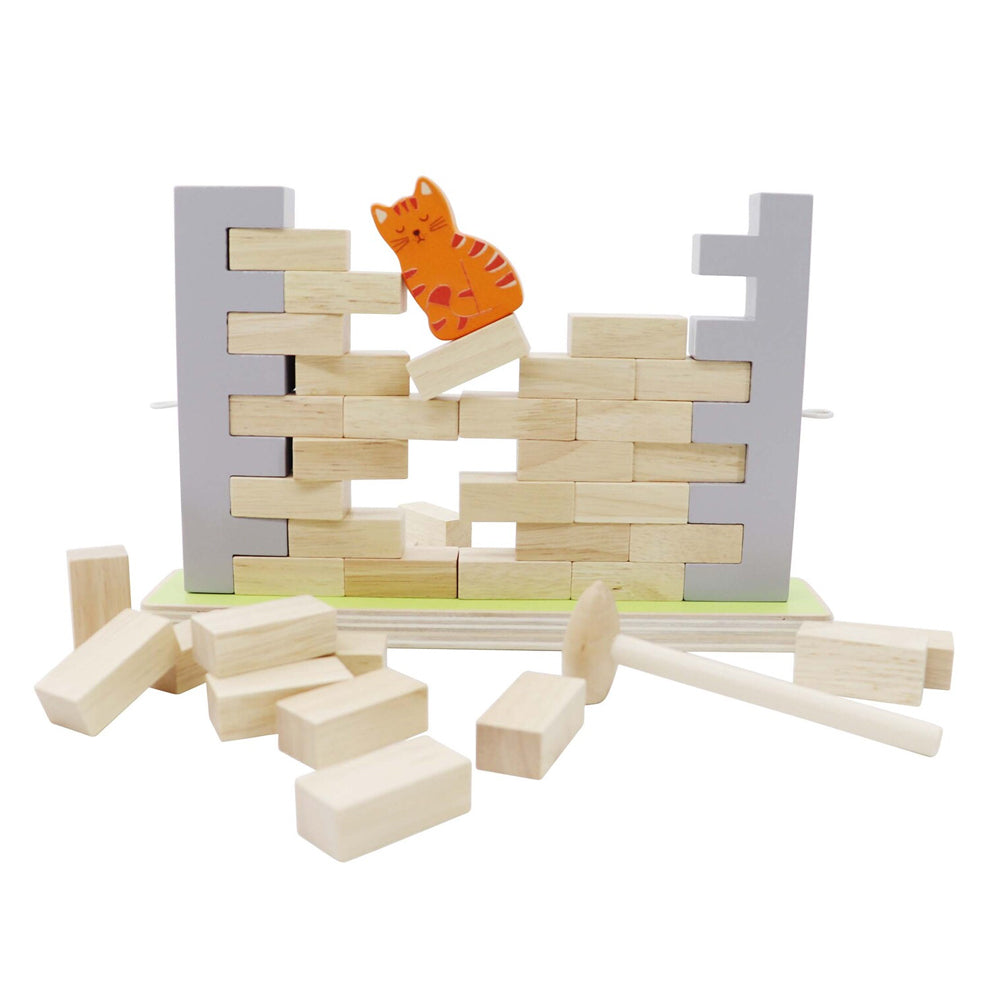 Kaper Kidz Wooden Building Blocks/Bricks Wall Board Game Toy Kids w/Hammer 3y+ — image 3