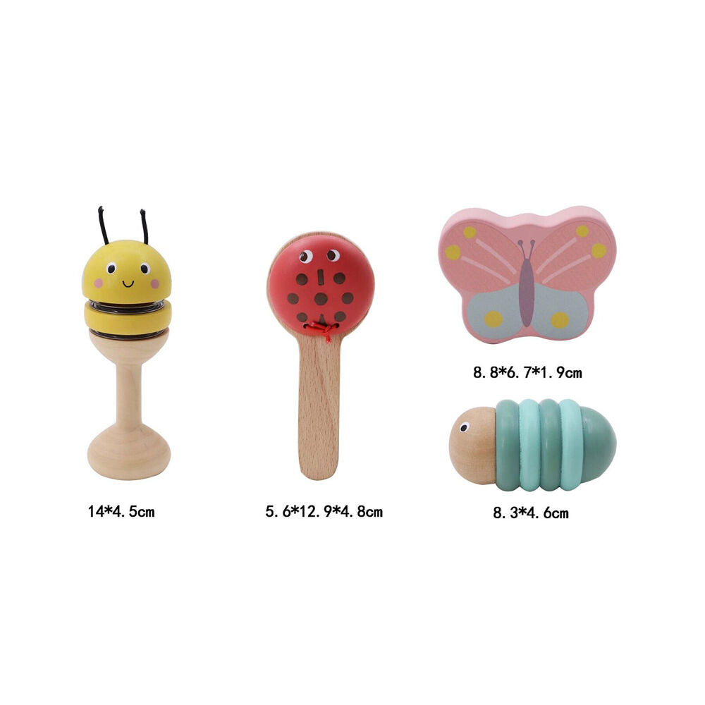 Kaper Kidz Wooden Spring Insect Kids/Toddler Interactive Music Toy Set 18m+ (4 Pieces) — image 3