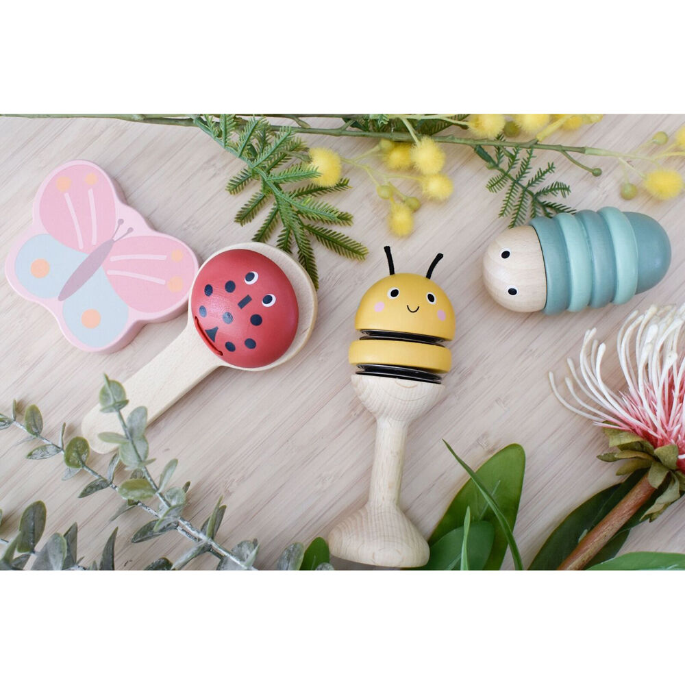 Kaper Kidz Wooden Spring Insect Kids/Toddler Interactive Music Toy Set 18m+ (4 Pieces) — image 8
