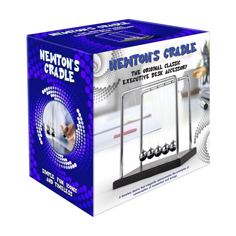 LMD Newtons Cradle Large Physics Pedulum Classic Retro Educational Childrens Toy — image 2