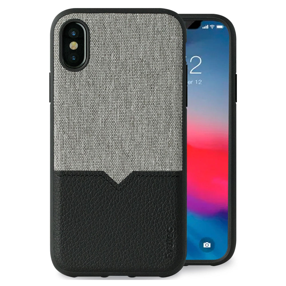 Evutec Northill Drop Proof Fabric/Leather Case For Apple iPhone X/XS w/Mount BLK — image 2