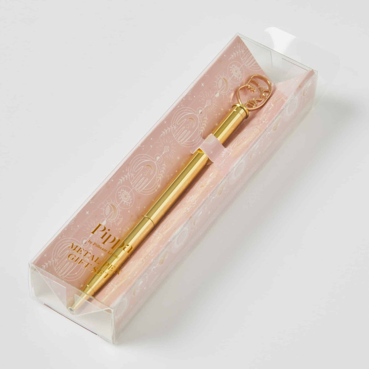 Pippa BY Pilbeam Living 16cm Ballpen Moon Phase Writing Pen w/ Face Topper Gold — image 2
