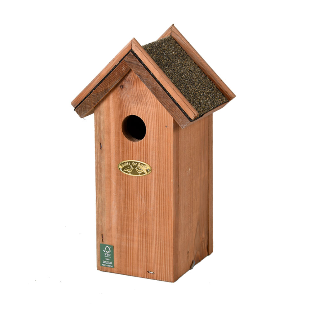 Esschert Design 27.5cm Garden Outdoor Decor Blue Tit Nesting Box w/ Bitumen Roof