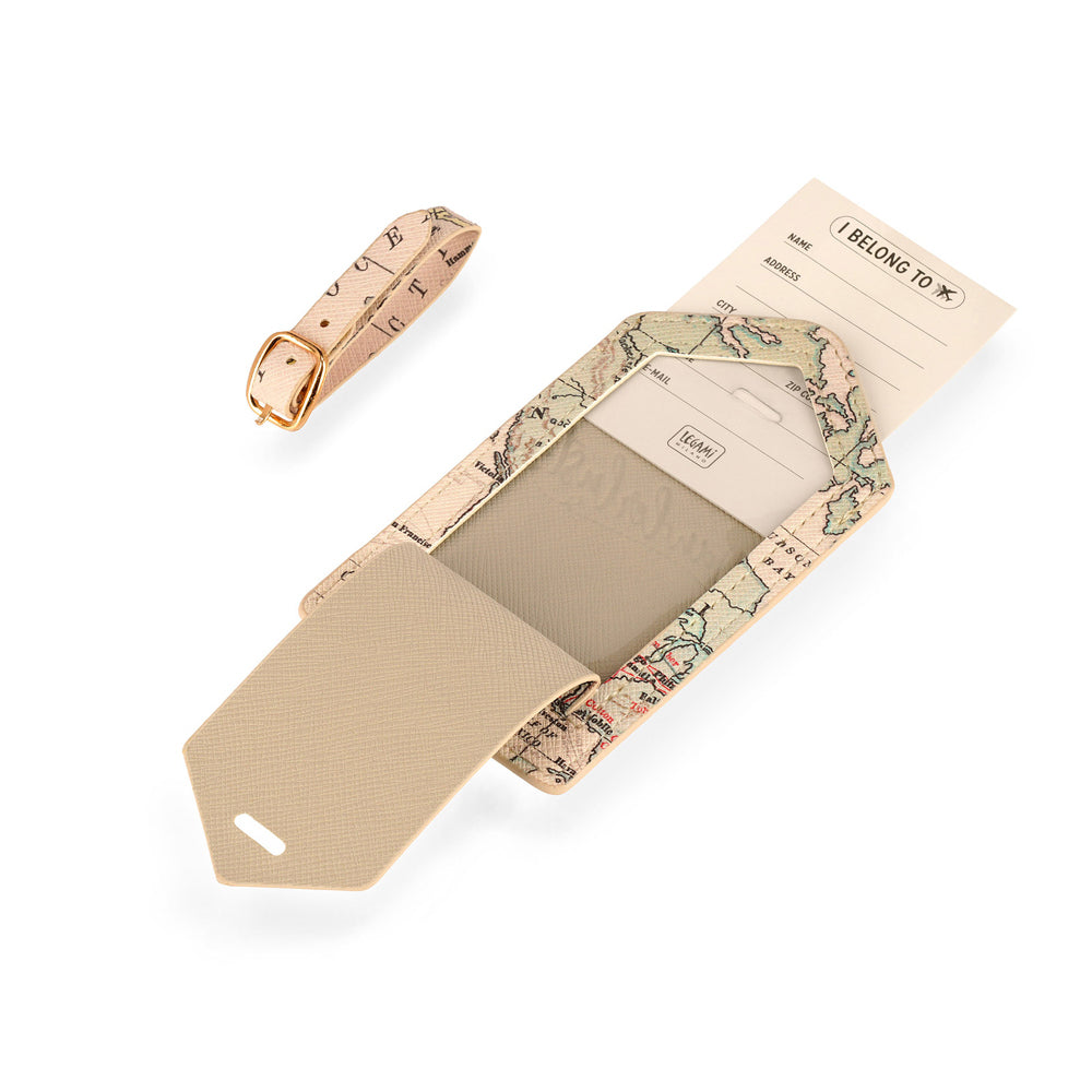 Legami PU Leather Suitcase Luggage Tag Label Personal Address/Nametag Travel (2 Pack)