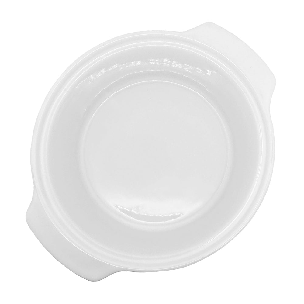 Unbranded 1.2L Stoneware Casserole Cooking Stew Pot w/ Glass Lid Home/Kitchen Dish White — image 3
