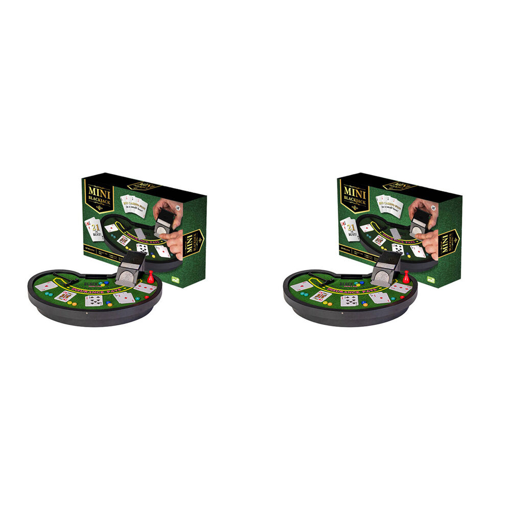Mdi Mini Table Game Blackjack Party Set Portable Card Deck (2 Pack)