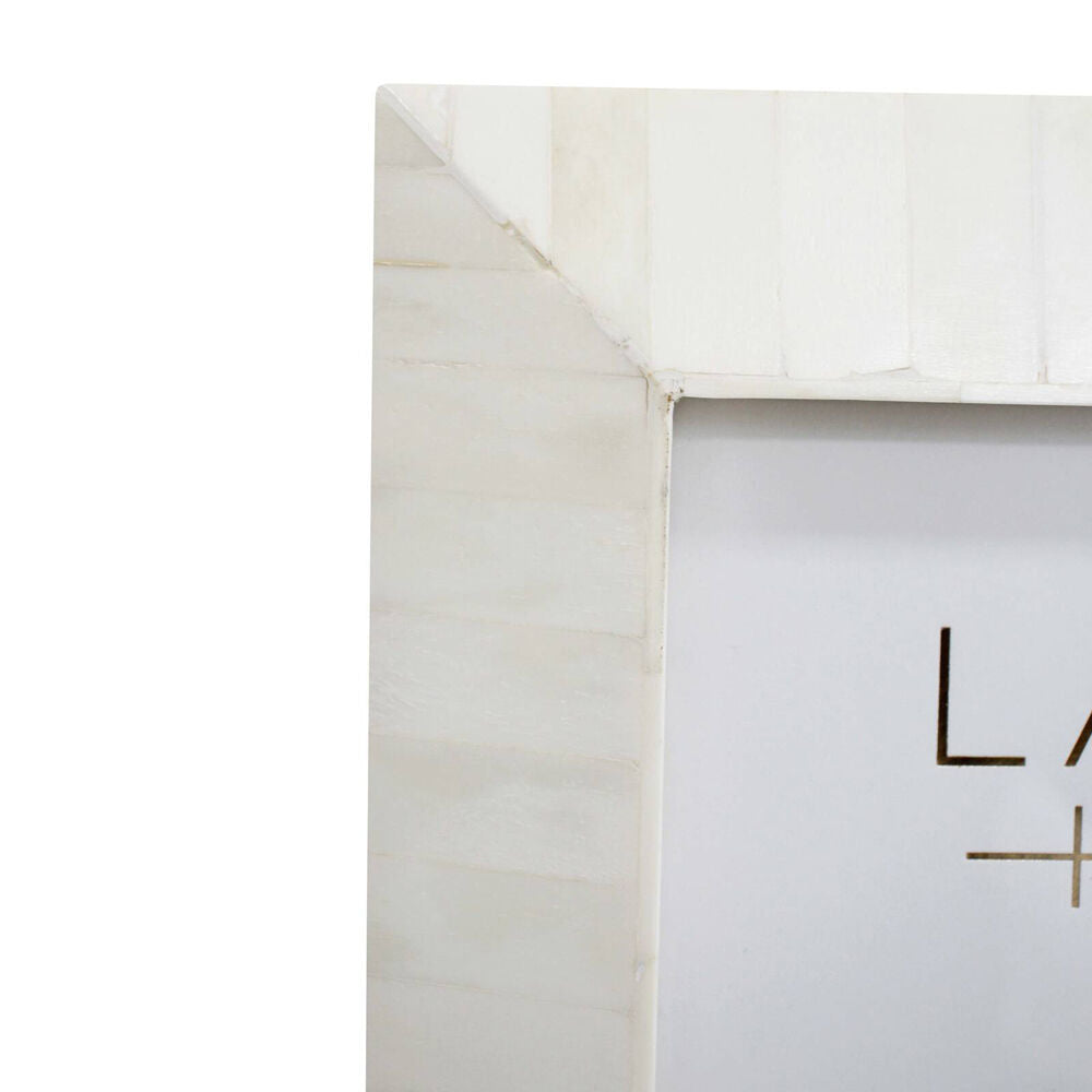 LVD 8x10 Picture/Photo Frame Tapered Bone/MDF Home/Room Tabletop Decor White — image 3