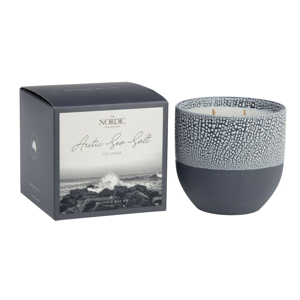 Bramble Bay 400g Nordic Arctic Sea Salt Candle Wild Freesia Sandalwood & Lime