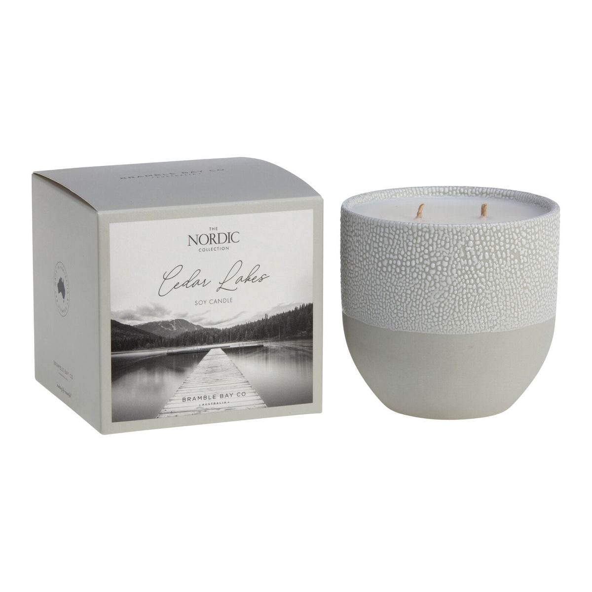 Bramble Bay Nordic Cedar Lakes Candle Fresh Pine Eucalyptus and Moss 400g (2 Pack) — image 2