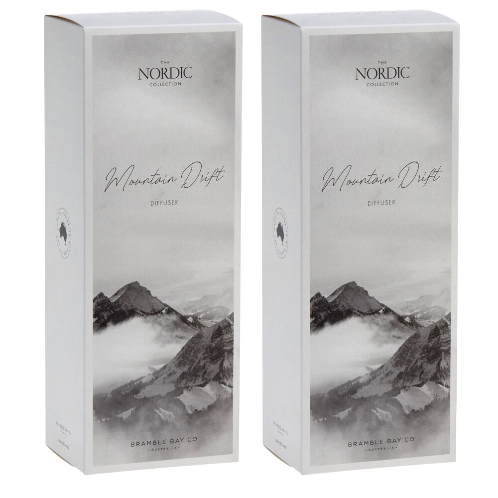 Bramble Bay Nordic Mountain Drift Diffuser Home Fragrance White (2 Pack)