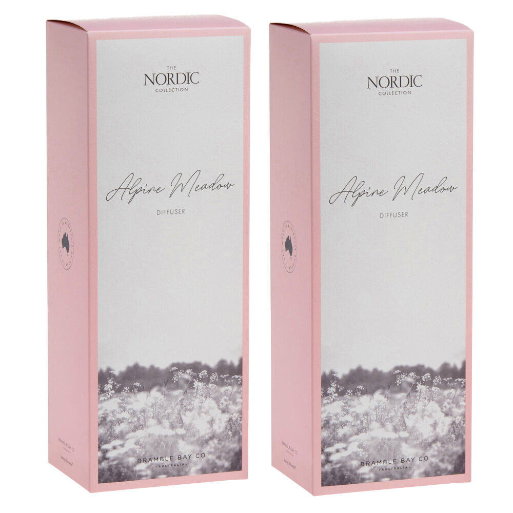 Bramble Bay Nordic Alpine Meadow Diffuser Home Fragrance Pink (2 Pack)