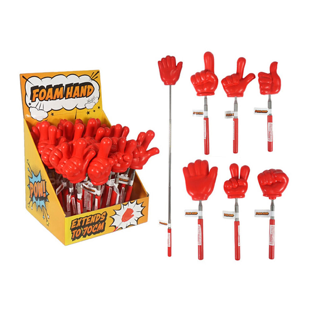 Jemark Extendable Telescopic Party/Event Foam Hand Pointer 73cm Assorted (3 Pack) — image 3