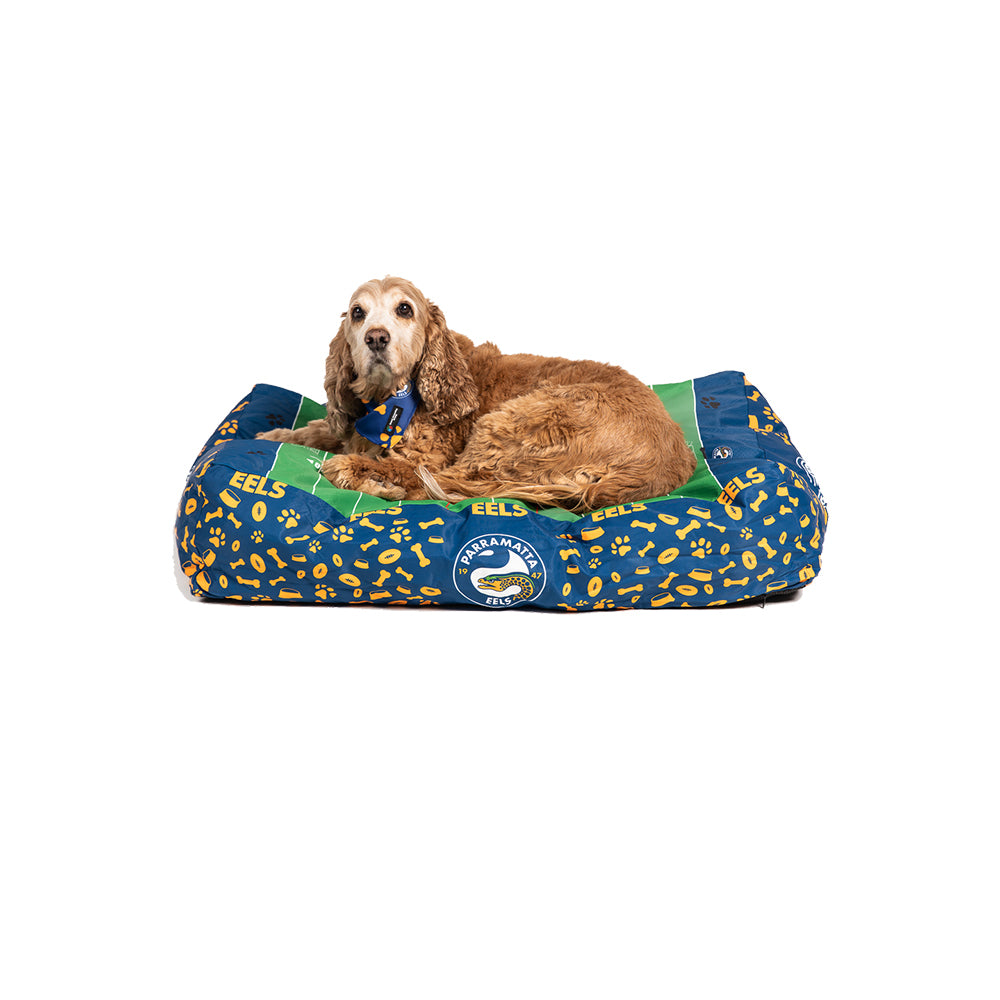 NRL Dolphins Pet Bed Dog 80x60cm Rectangle Sleep Comfort Cushion Lounger Nest — image 2