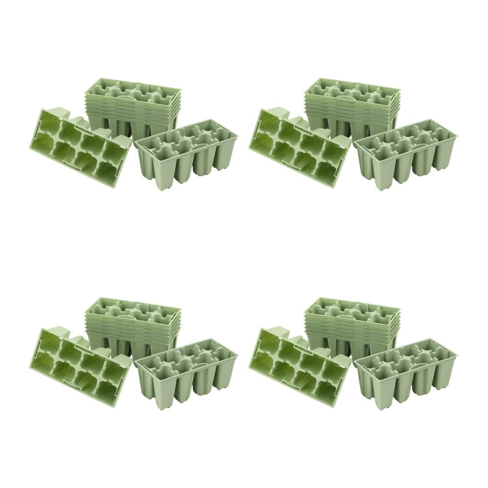Homeleisure GYO 8-Cell Plastic Seedlings Tray Planting Propagation Sage (32 Pieces)