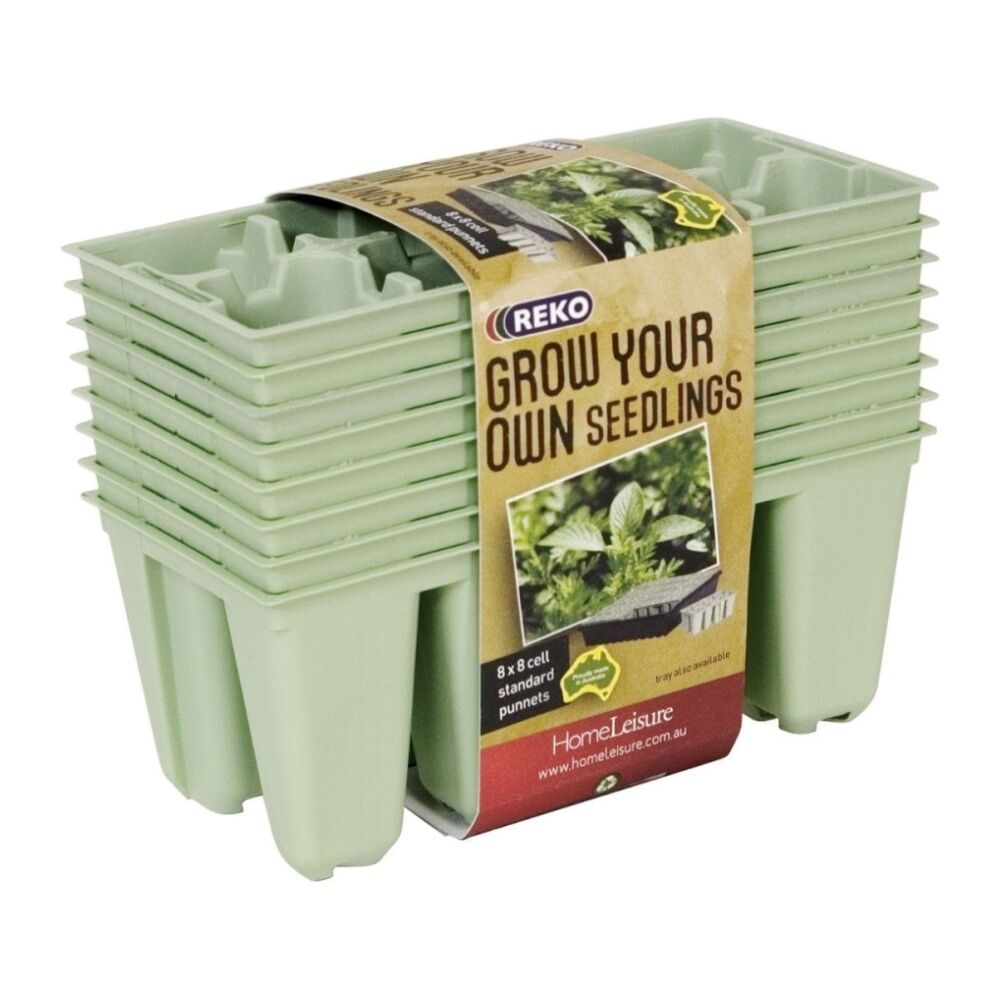 Homeleisure 8pc Homeleisure GYO 8-Cell Plastic Seedlings Tray Planting Propagation Sage (8 Pack) — image 2