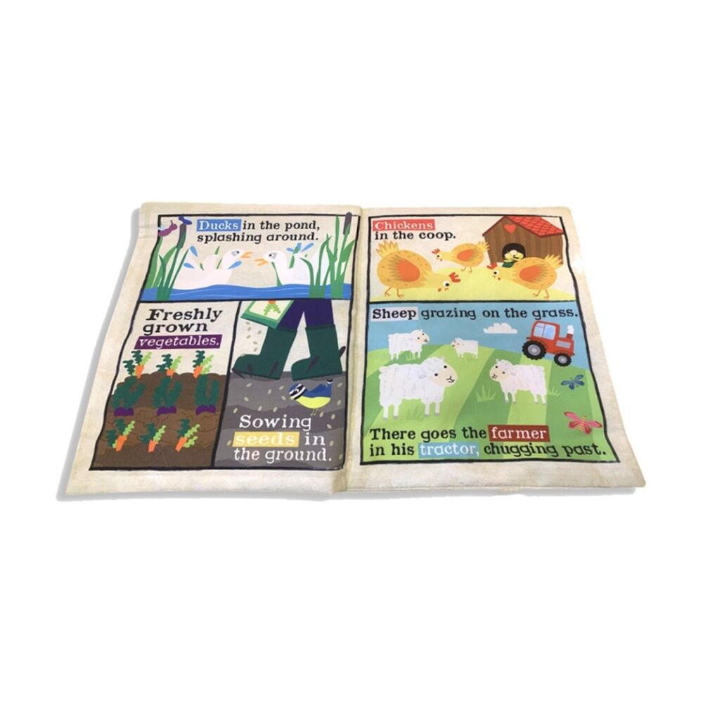 JO & Nic's Crinkly Books Jo Nics Crinkly Cloth Books Farm Animal Tactile Childrens Toy 3M+