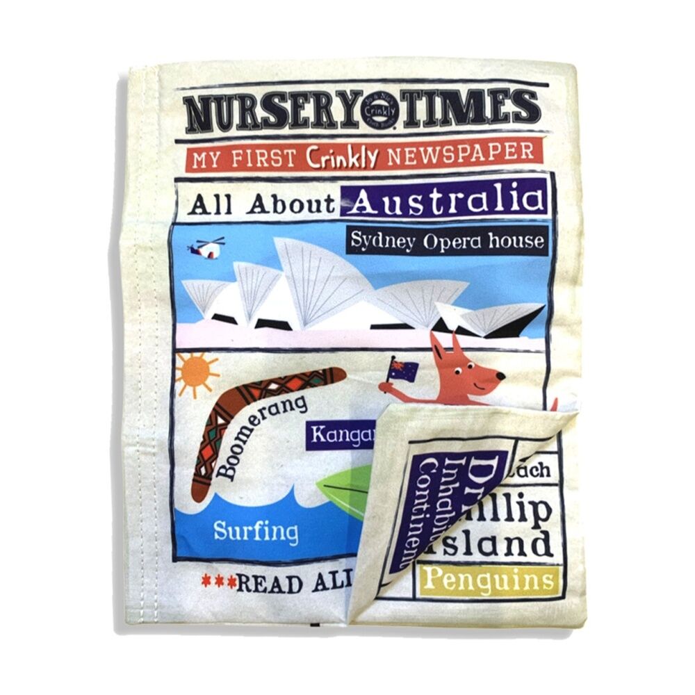 JO & Nic's Crinkly Books Jo Nics Crinkly Cloth Books Australia Tactile Childrens Toy 3M+